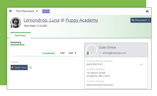 assignments-screenshot A screenshot displaying the product roadmap of a puppy academy account.